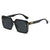 Luxe Übergroße Quadratische Rahmen Sonnenbrille