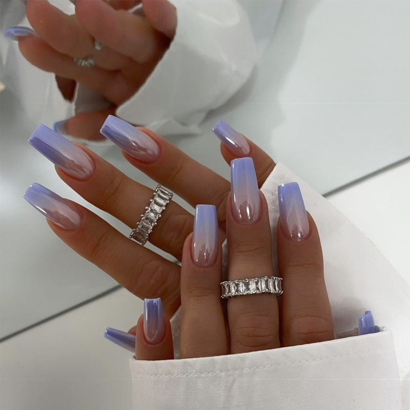 Elegante Ombre Lange Press-On Nägel Brehn
