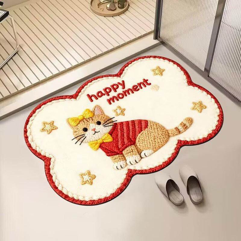 Besticketer katzenmotiv badteppich Brehn