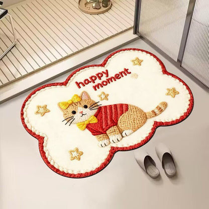 Besticketer katzenmotiv badteppich Brehn