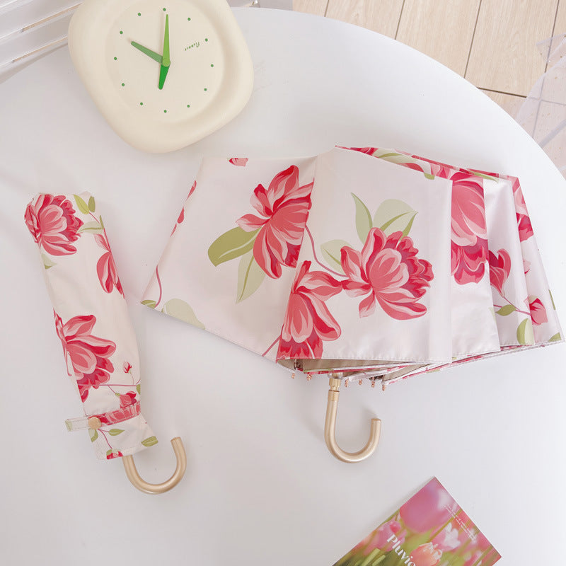 Damen eleganter Faltregenschirm mit fruchtigem Design Brehn
