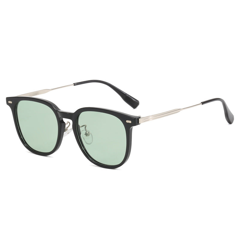 Damen klare rechteckige Brille mit filigranem Metallrahmen Brehn