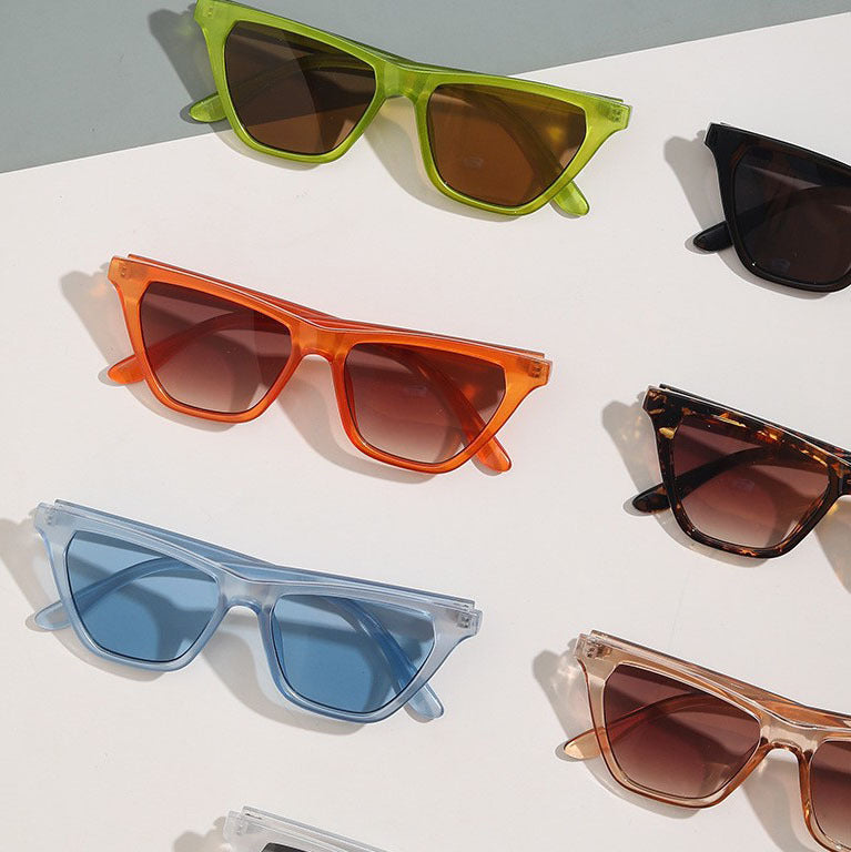 Damen Cat-Eye Sonnenbrille mit modernem, durchscheinendem Rahmen Brehn