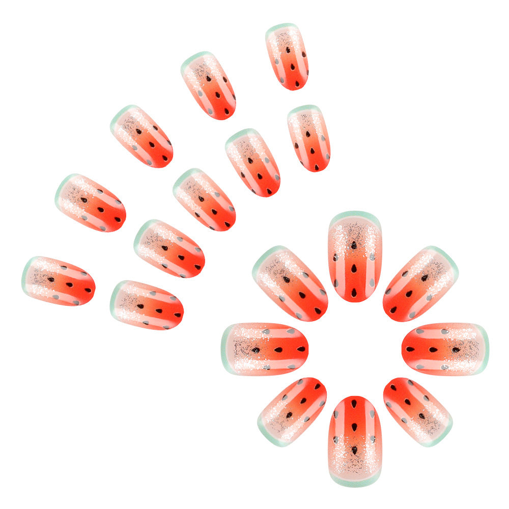 Spaß mit Wassermelonen-Themen-Nagelkunst Brehn