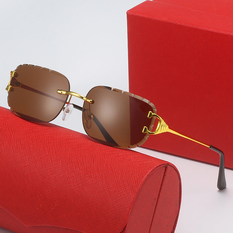 Damen Designer-Sonnenbrille mit einzigartig geformtem Rahmen und UV-Schutz Brehn