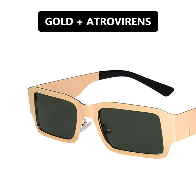 Damen geometrische Sonnenbrille mit schützendem UV-Filter und robustem Metallrahmen Brehn