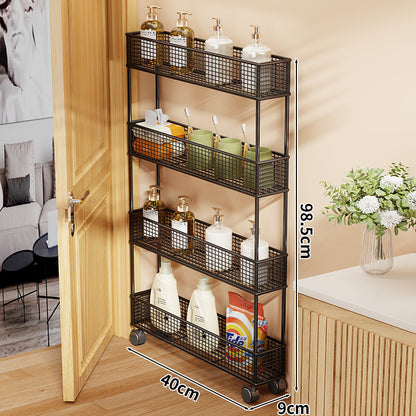 Slim Narrow Pull-Out Mesh Storage Organizer für Schrank und Türspalt