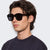 Damen Modische quadratische Sonnenbrille mit transparentem Rahmen und robusten Gläsern Brehn