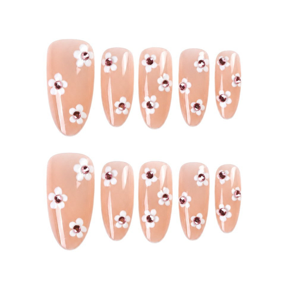 Kunstnagelset mit floralen 3D-Details Brehn