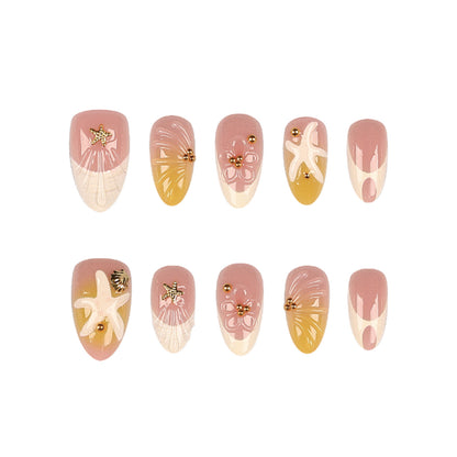 Küsteninspiriertes Press-On Nail Set