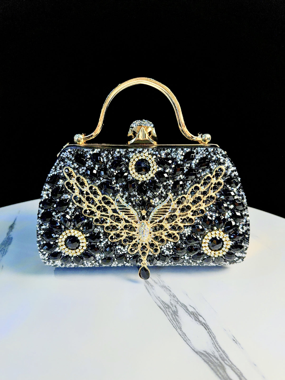 Prunkvoller mit Juwelen besetzter Abend-Clutch