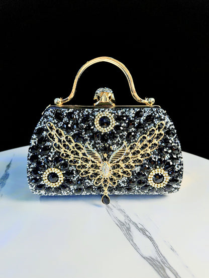 Prunkvoller mit Juwelen besetzter Abend-Clutch