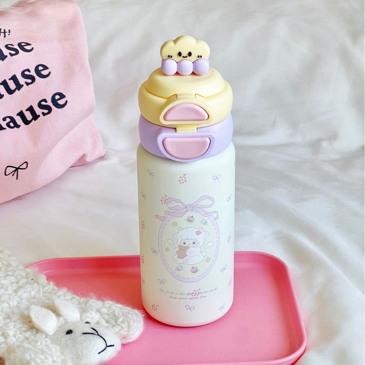 Damen Trinkflasche mit innovativem Deckel Brehn