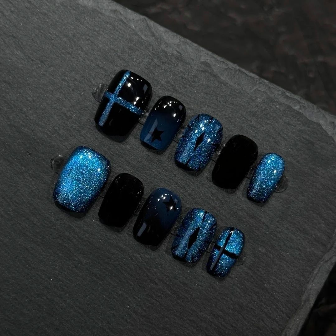 Künstlerisches Press-On Nagelkunst Design Set Brehn
