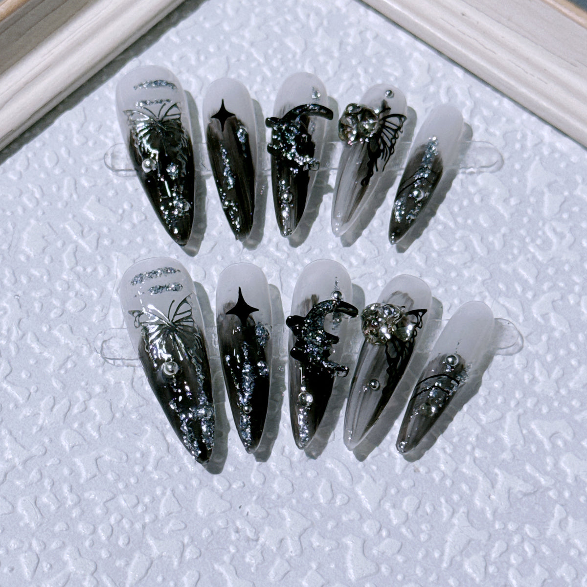 Elegante Druck-Nagelspitzen