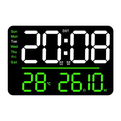 Digitaler Alarmwecker mit multifunktionaler Temperatur- und Wochentagsanzeige Brehn
