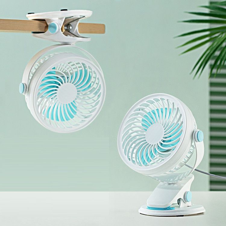 Unisex nan tragbarer Tischventilator mit Akku und Clipbefestigung neigbarer Ventilatorkopf Brehn