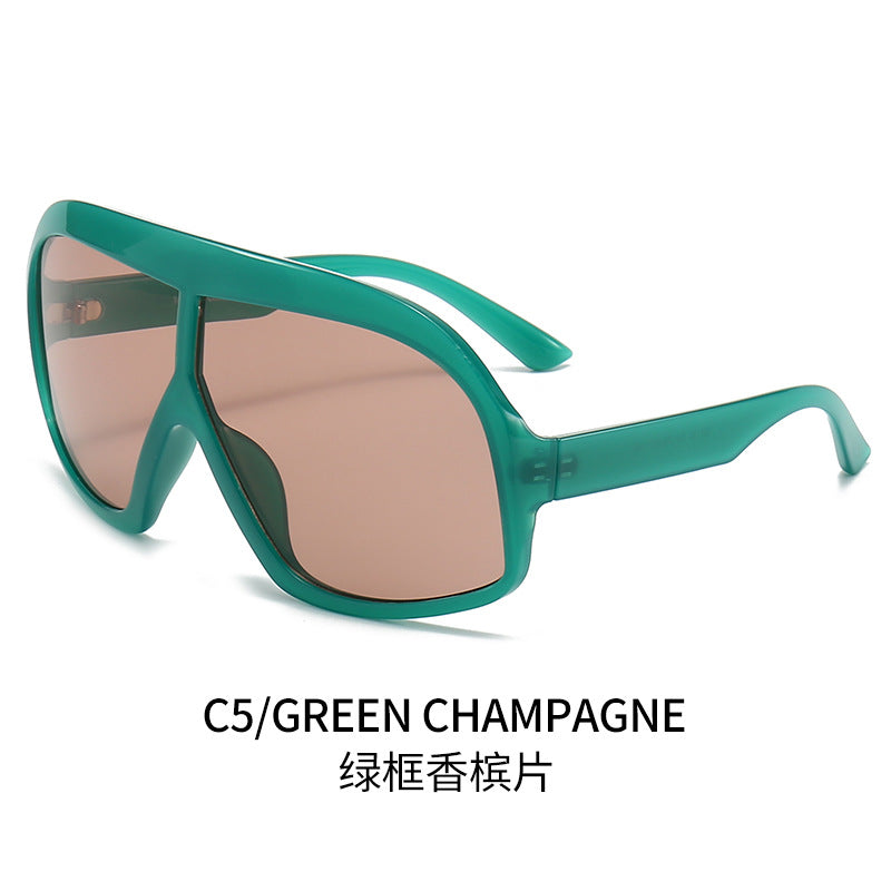 Damen Sportliche Sonnenbrille mit breitem Rahmen und polarisierten Gläsern Brehn