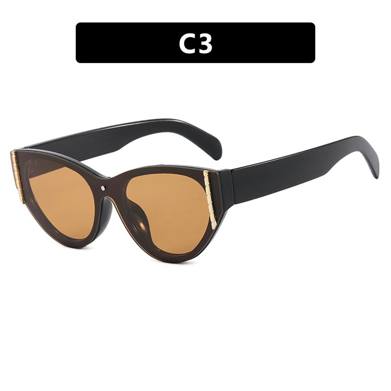 Damen trendige Sonnenbrille mit elegantem Katzenaugen-Design und hochwertigem Rahmen Brehn