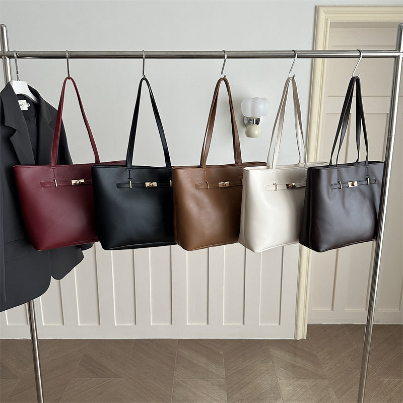 Minimalistische Leder Tote Bag