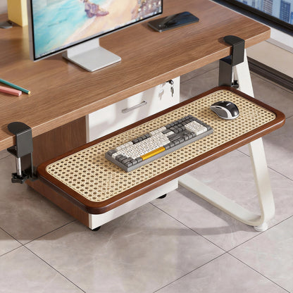 Untertisch-Rollende ergonomische Tastatur- und Mausablage mit Klemmbefestigung