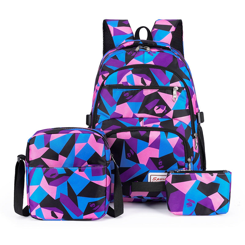 Vielseitiges Rucksack-Set mit Kreativen Geometrischen Mustern Brehn