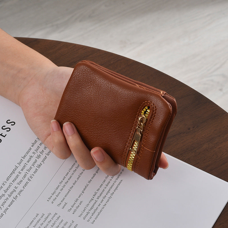 Stylische Reißverschluss-Münztasche Brehn