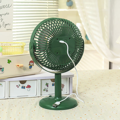 Unisex nan tragbarer Akku-Tischventilator mit integrierter LED-Leuchte, neigbarem Kopf und USB-Ladefunktion Brehn