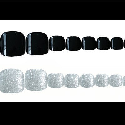 Glitzerndes Press-On Fußnagel Kunstset Brehn
