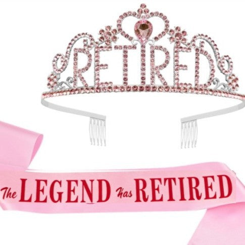 Damen Festliche Tiara mit Aufschrift und Satin-Schärpe Brehn