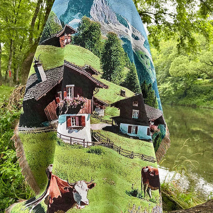 Malerei Landschaft Wurfdecke