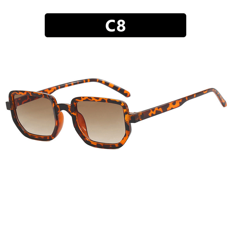 Damen geometrische Sonnenbrille mit modischem Rahmen und schützenden Gläsern Brehn