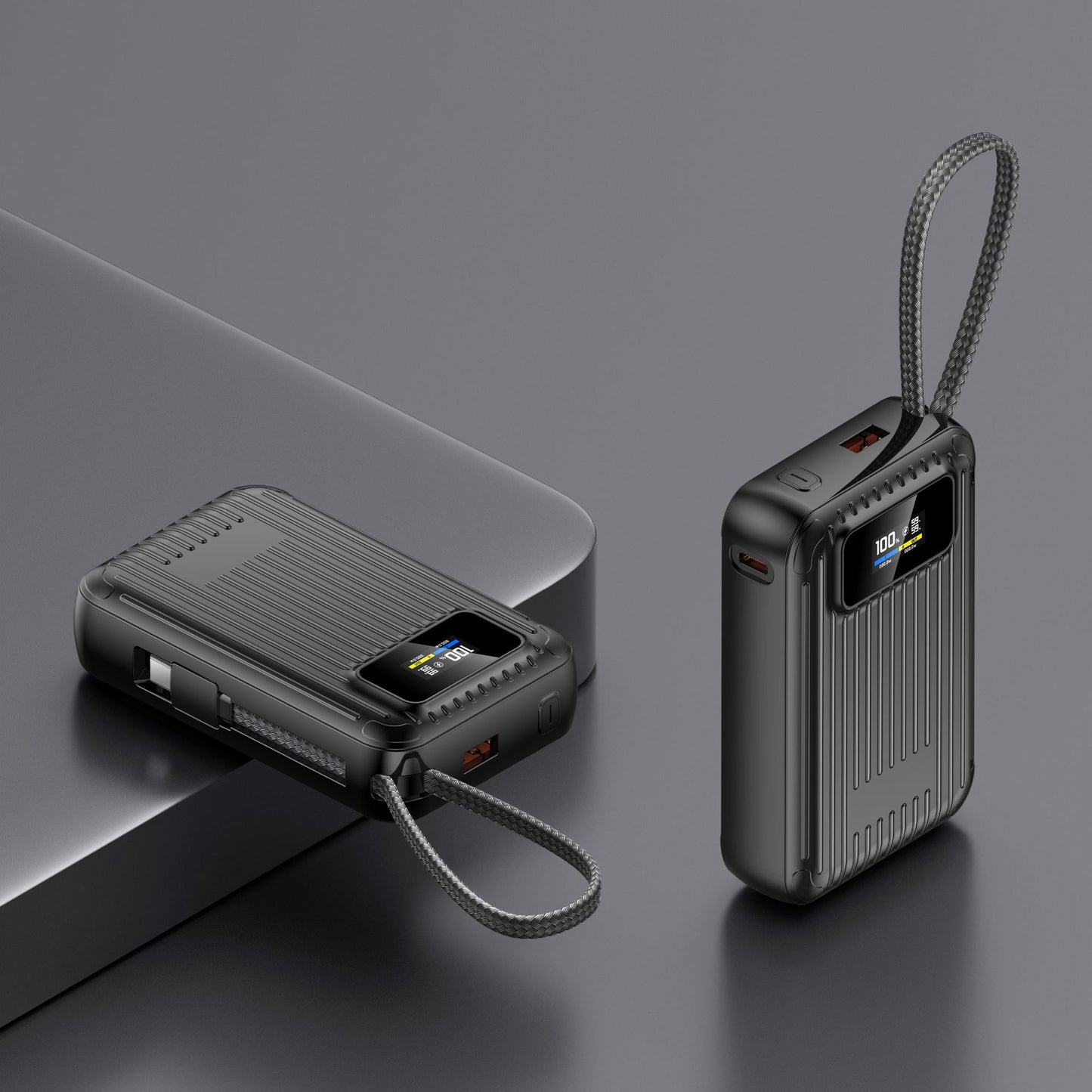 Kompakte Powerbank mit Intelligenter Lcd-Anzeige und Schneller Ladefunktion Brehn