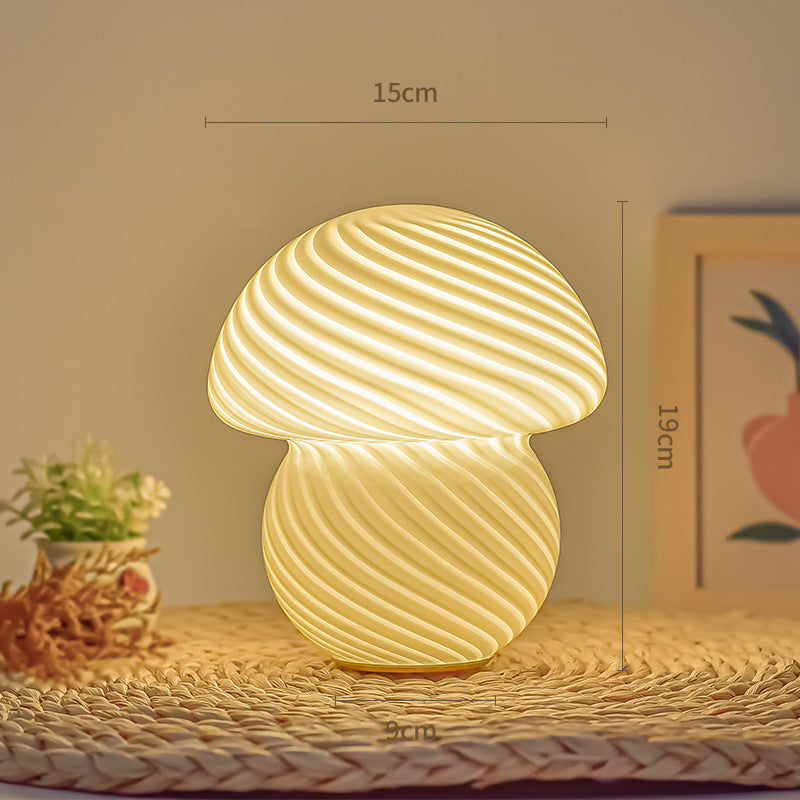 Skulpturale Pilz Tischlampe