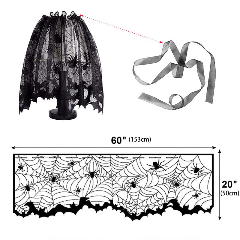 Dekorative Spinnennetz Tischdecke