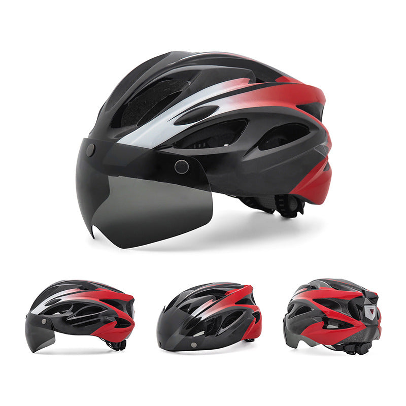 Aerodynamischer Fahrradhelm mit integriertem Visier Brehn
