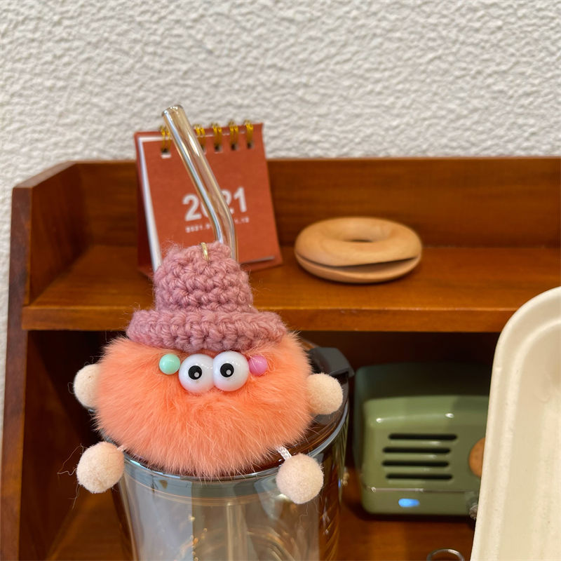 Verspielter Fuzzy Charakter Schlüsselanhänger Brehn