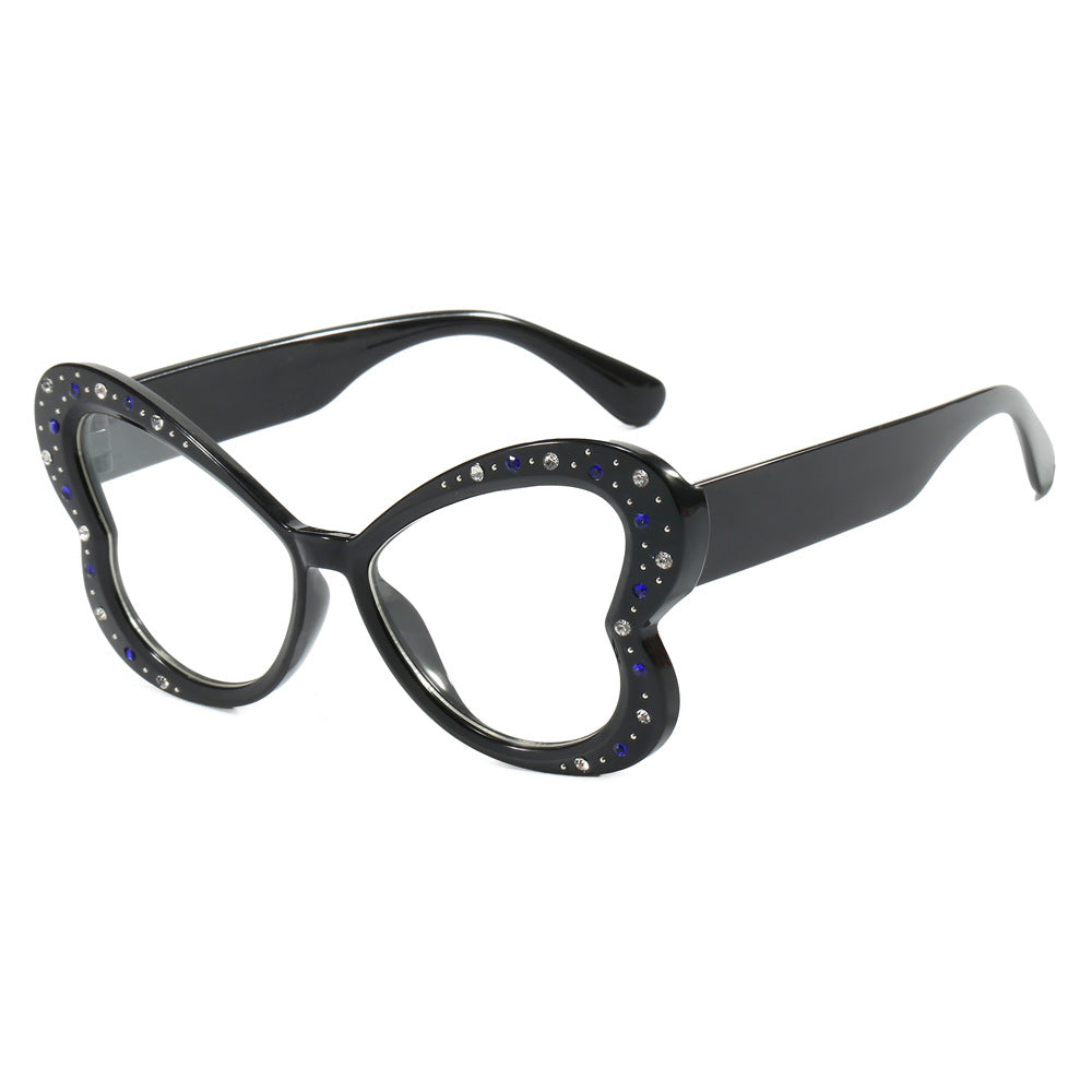 Damen verspielte Herz-Sonnenbrille mit Glitzerakzenten Brehn
