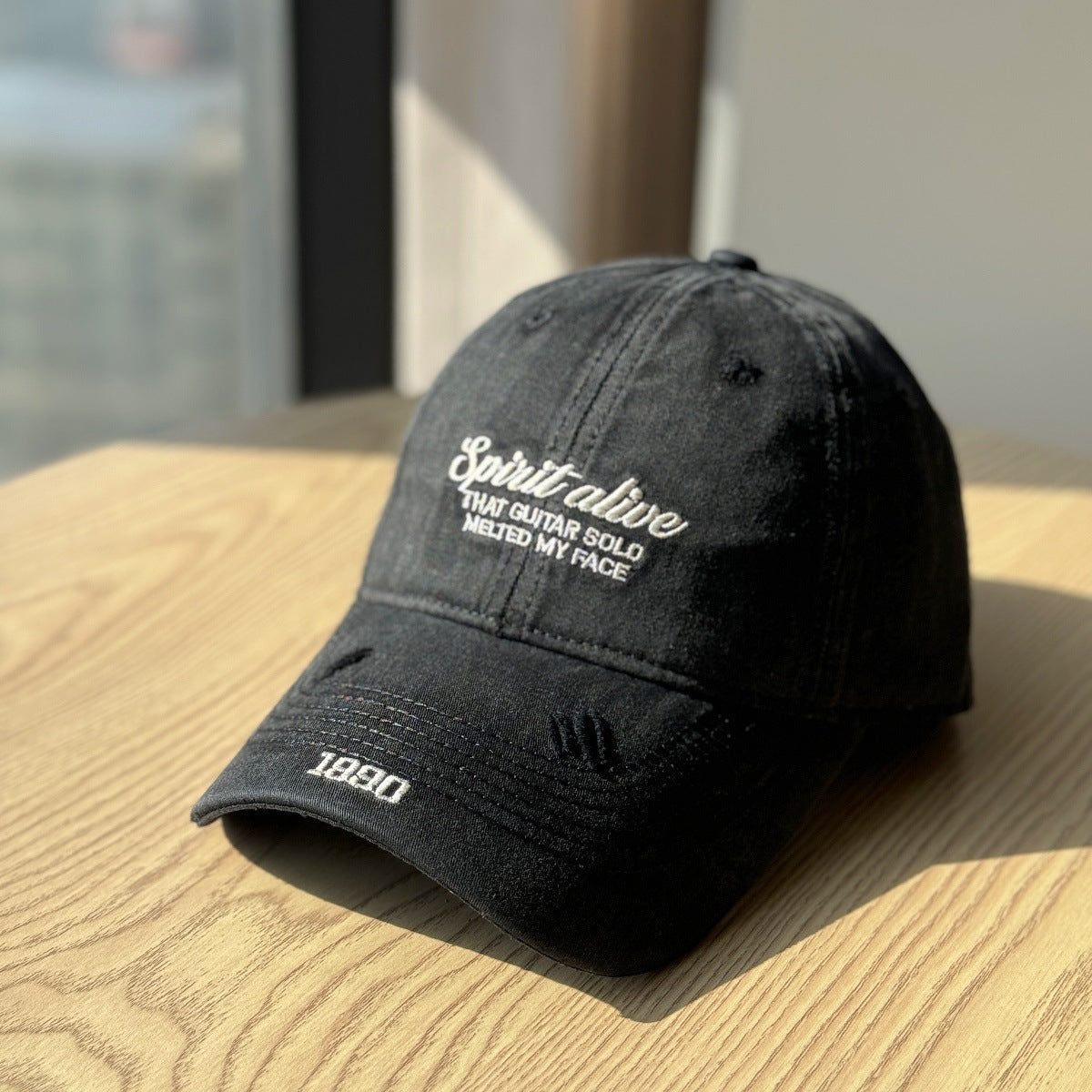Herren Freizeit Distressed Cap Brehn