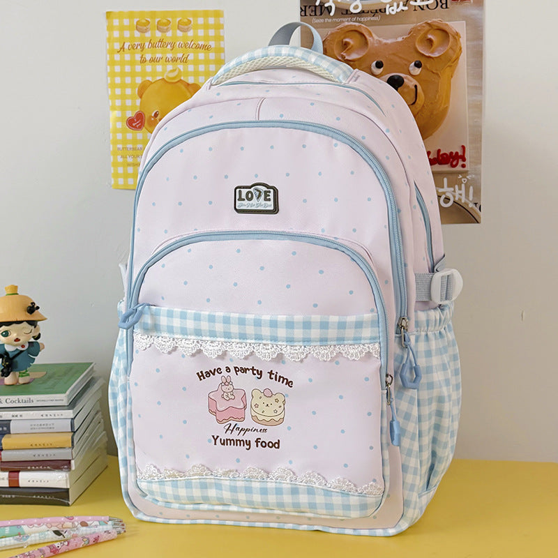 Dekorative Punktmuster Schulrucksack