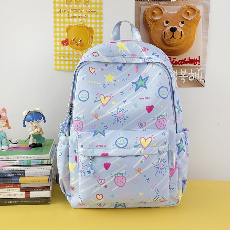 Cartoon-Themen Multi-Taschen Schul-Rucksack