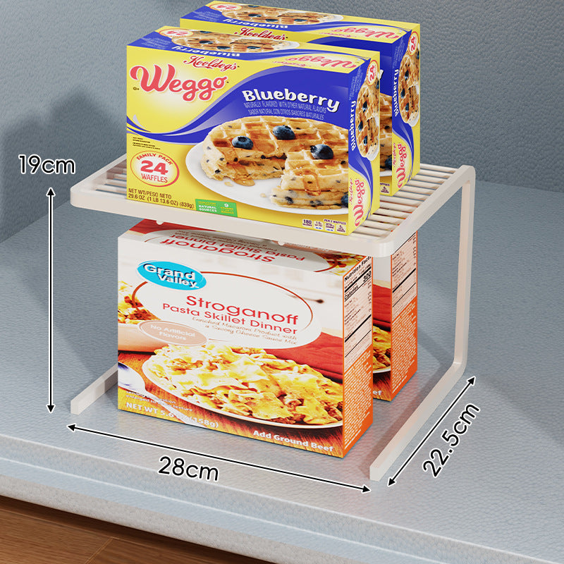 Kompakter dreistufiger slatted Metall Theken-Pantry-Organizer