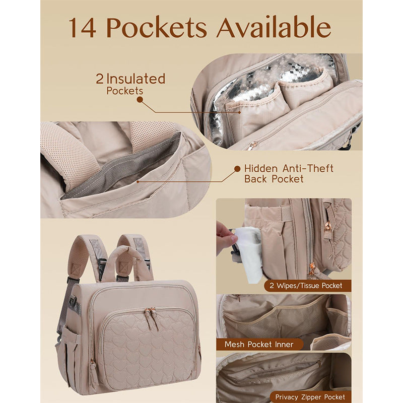 Multifunktionale Wickeltasche mit Ergonomischen Schulterträgern Brehn