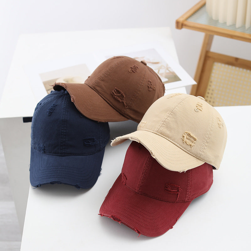 Damen lässige Destroyed-Basecap Brehn