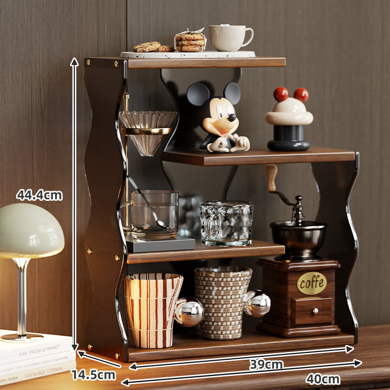 Gestufter Acryl-Wellen-Thekenregal-Organizer