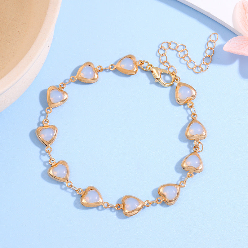 Herzförmiges Link-Armbändchen Brehn
