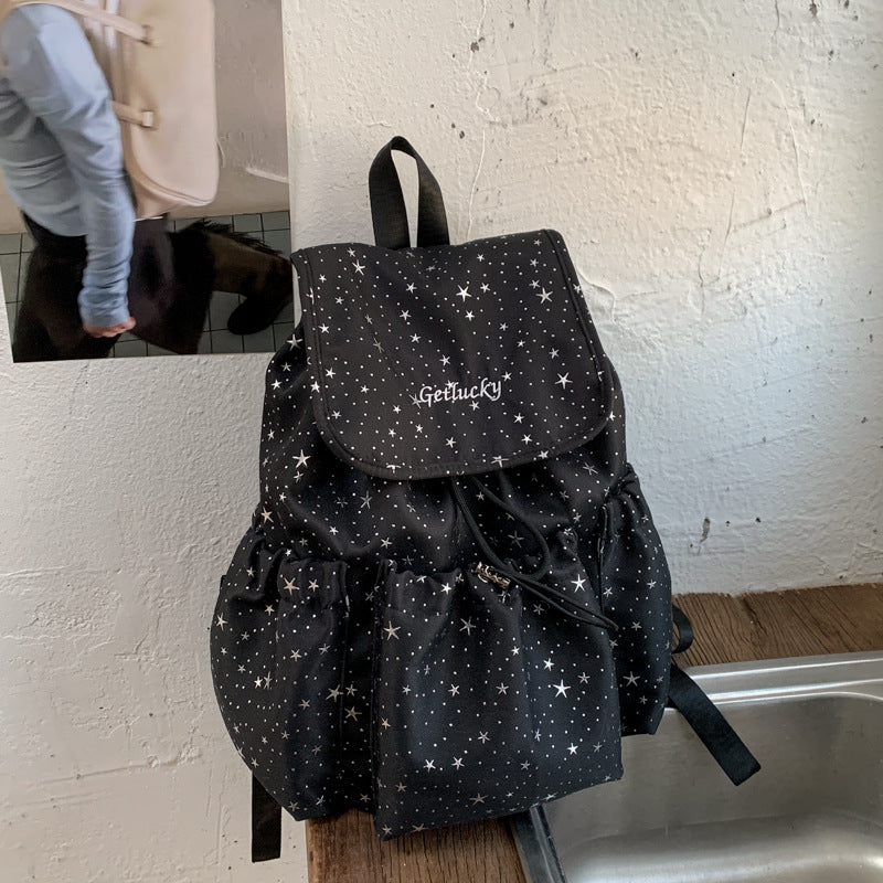 Leichter Schulrucksack mit Sternenmuster