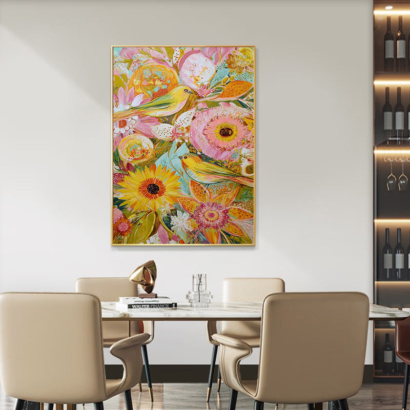 Blumenmuster Leinwand Wandkunst