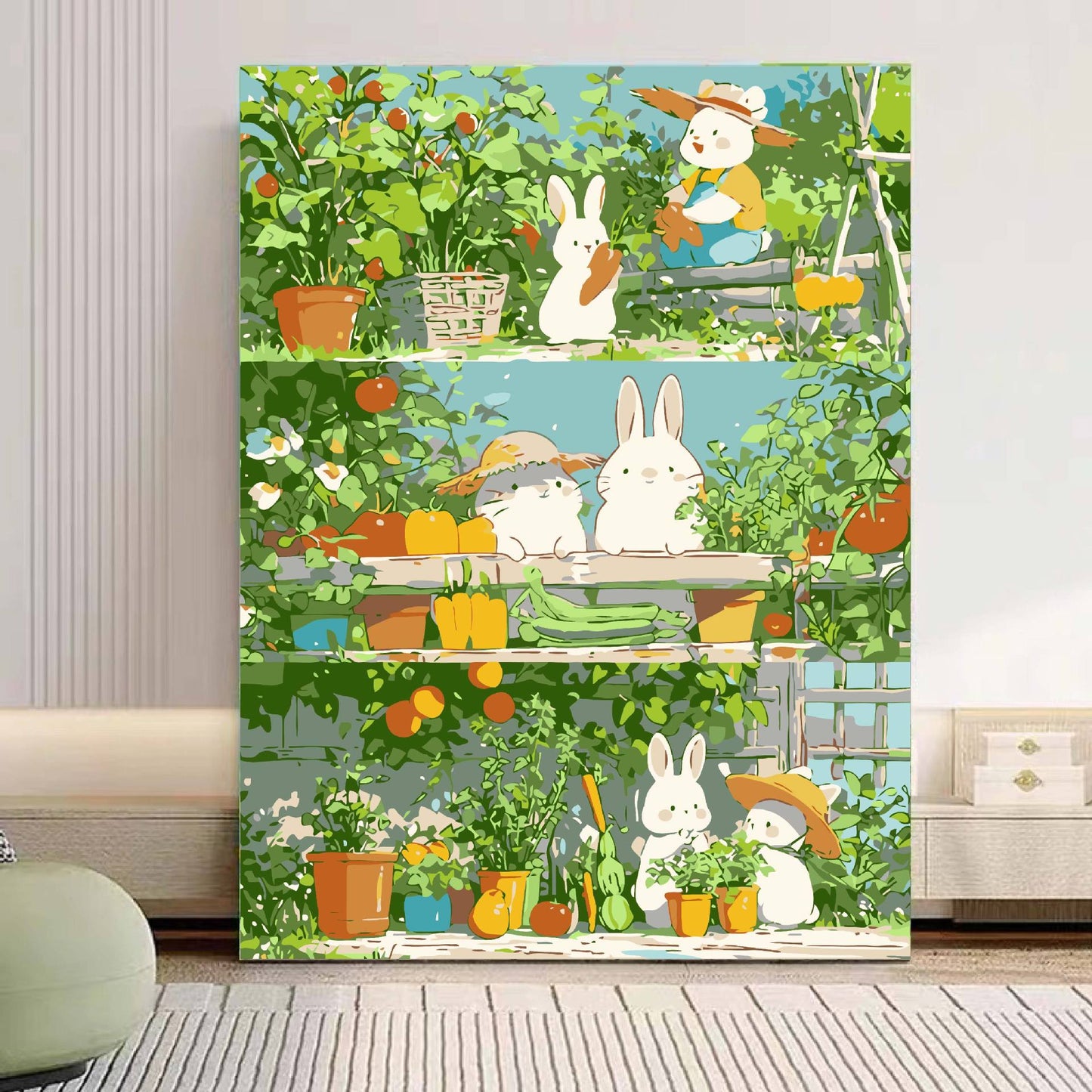 Verspielt Panda Illustration Leinwandkunst Brehn