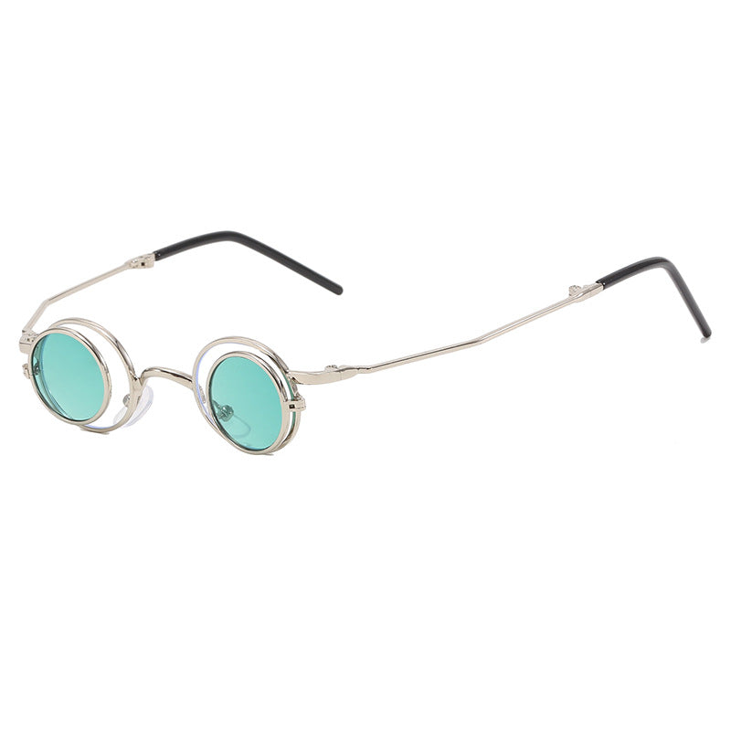 Damen Modische runde Sonnenbrille mit elegantem Metallrahmen Brehn